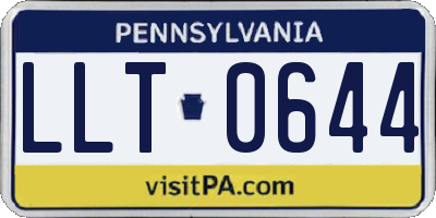 PA license plate LLT0644