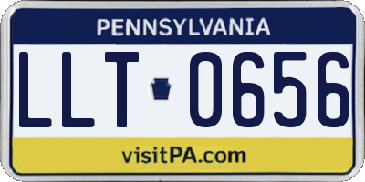 PA license plate LLT0656