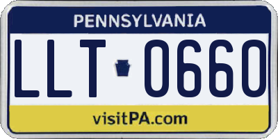 PA license plate LLT0660