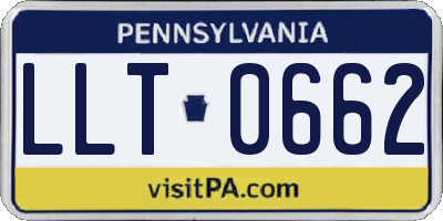 PA license plate LLT0662