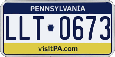 PA license plate LLT0673