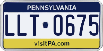 PA license plate LLT0675