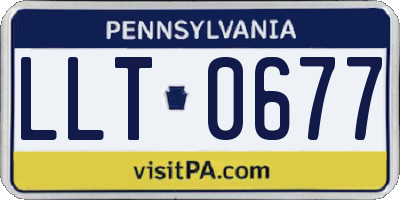 PA license plate LLT0677