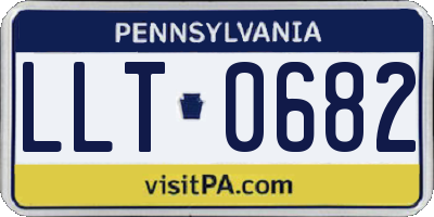 PA license plate LLT0682