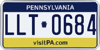 PA license plate LLT0684