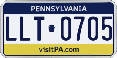 PA license plate LLT0705