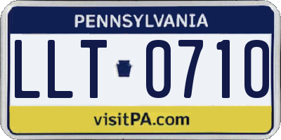 PA license plate LLT0710