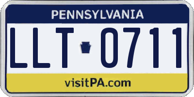 PA license plate LLT0711