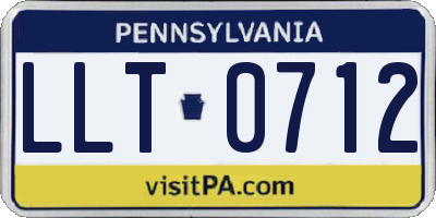 PA license plate LLT0712