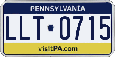 PA license plate LLT0715