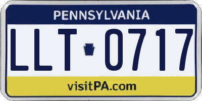 PA license plate LLT0717