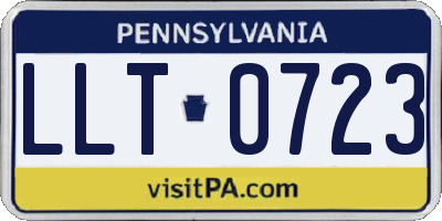 PA license plate LLT0723
