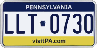 PA license plate LLT0730