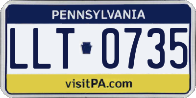 PA license plate LLT0735