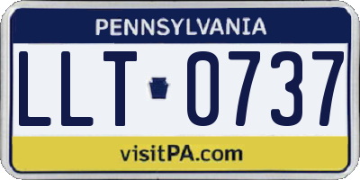PA license plate LLT0737