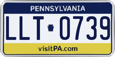 PA license plate LLT0739