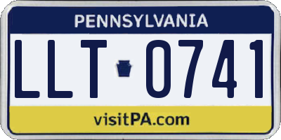 PA license plate LLT0741