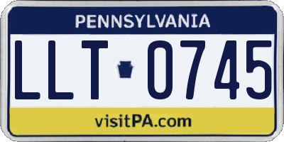 PA license plate LLT0745