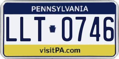 PA license plate LLT0746