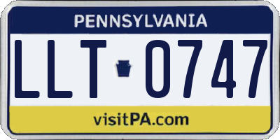 PA license plate LLT0747