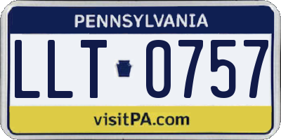 PA license plate LLT0757