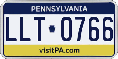 PA license plate LLT0766