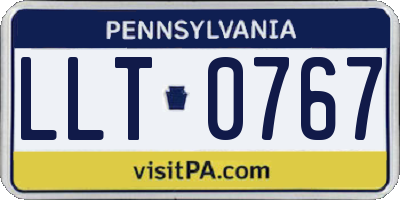 PA license plate LLT0767