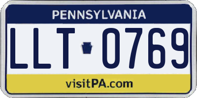 PA license plate LLT0769