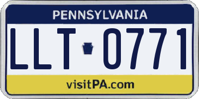 PA license plate LLT0771