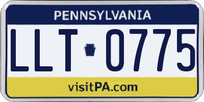 PA license plate LLT0775