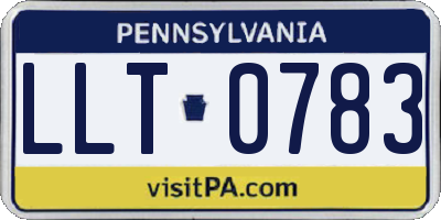 PA license plate LLT0783