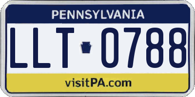PA license plate LLT0788