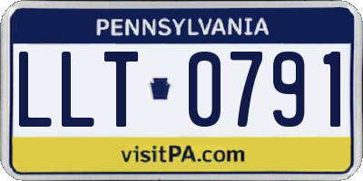 PA license plate LLT0791