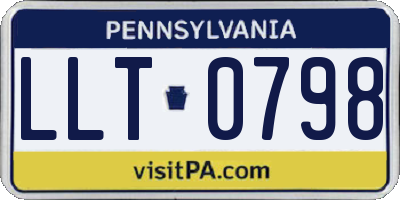 PA license plate LLT0798