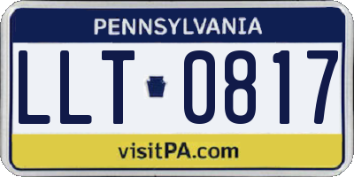 PA license plate LLT0817