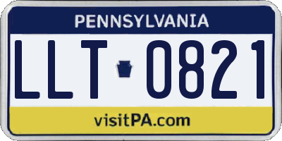 PA license plate LLT0821