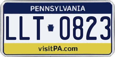 PA license plate LLT0823