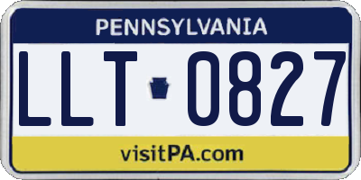 PA license plate LLT0827