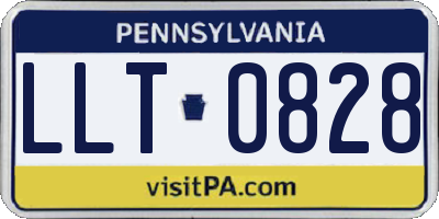 PA license plate LLT0828