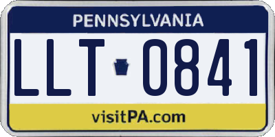 PA license plate LLT0841