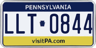 PA license plate LLT0844