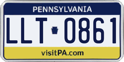 PA license plate LLT0861