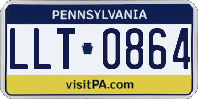PA license plate LLT0864