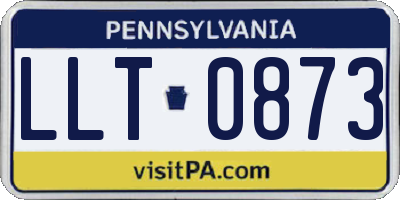 PA license plate LLT0873