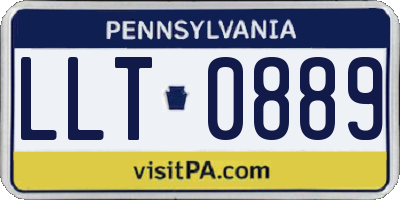 PA license plate LLT0889