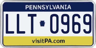 PA license plate LLT0969