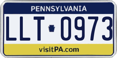 PA license plate LLT0973