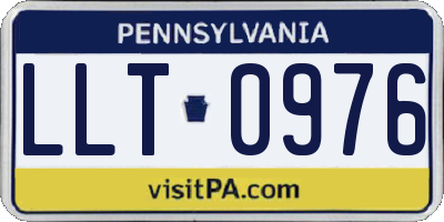 PA license plate LLT0976