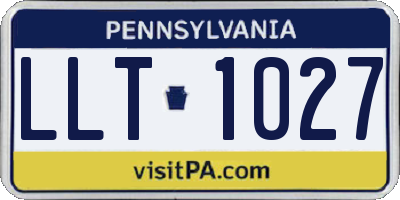 PA license plate LLT1027