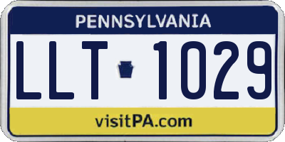 PA license plate LLT1029